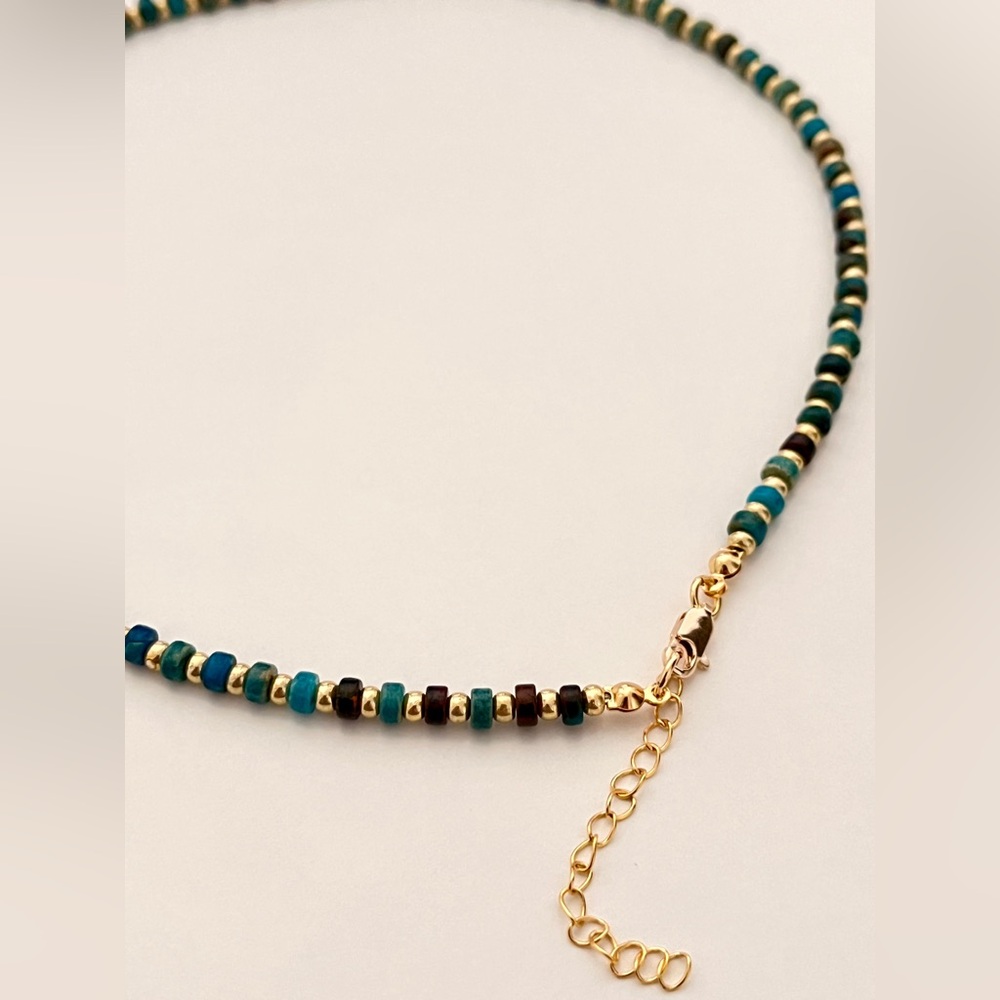 Ocean Jasper Beaded Choker Necklace - Picture 6 of 7
